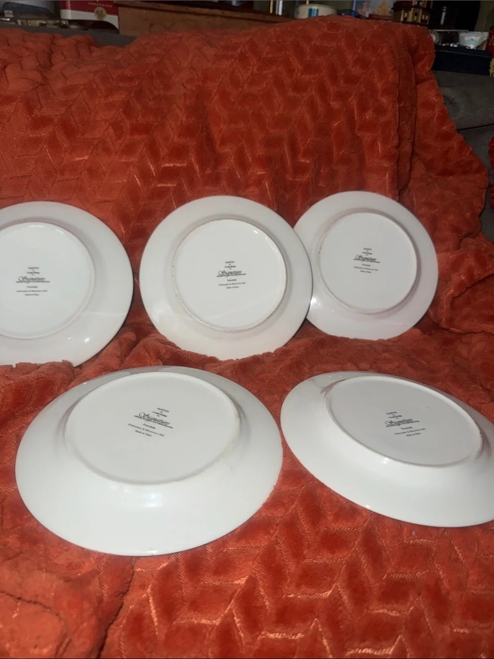 Signature Housewares Ursula Dodge Martini Cocktail Appetizer Salad Plates Set of
